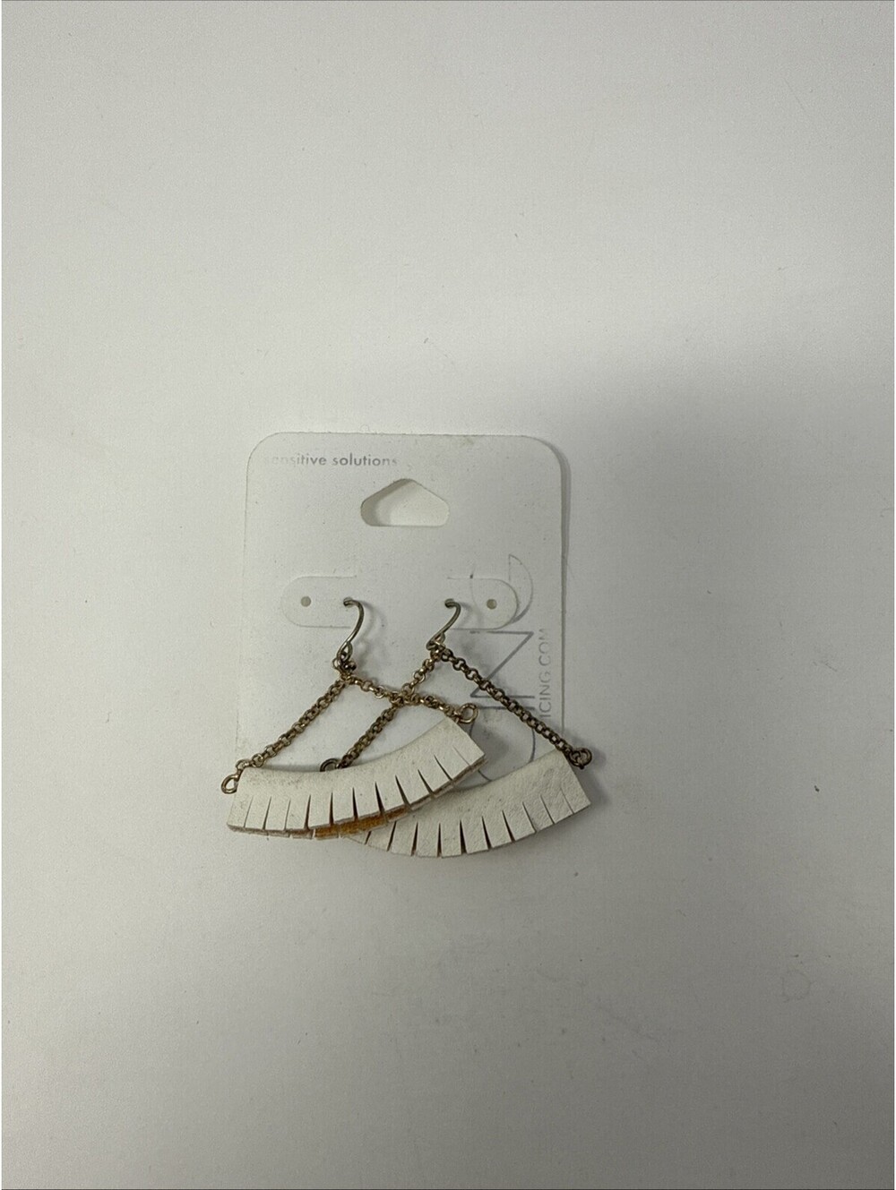 Sensitive Solutions White Earrings